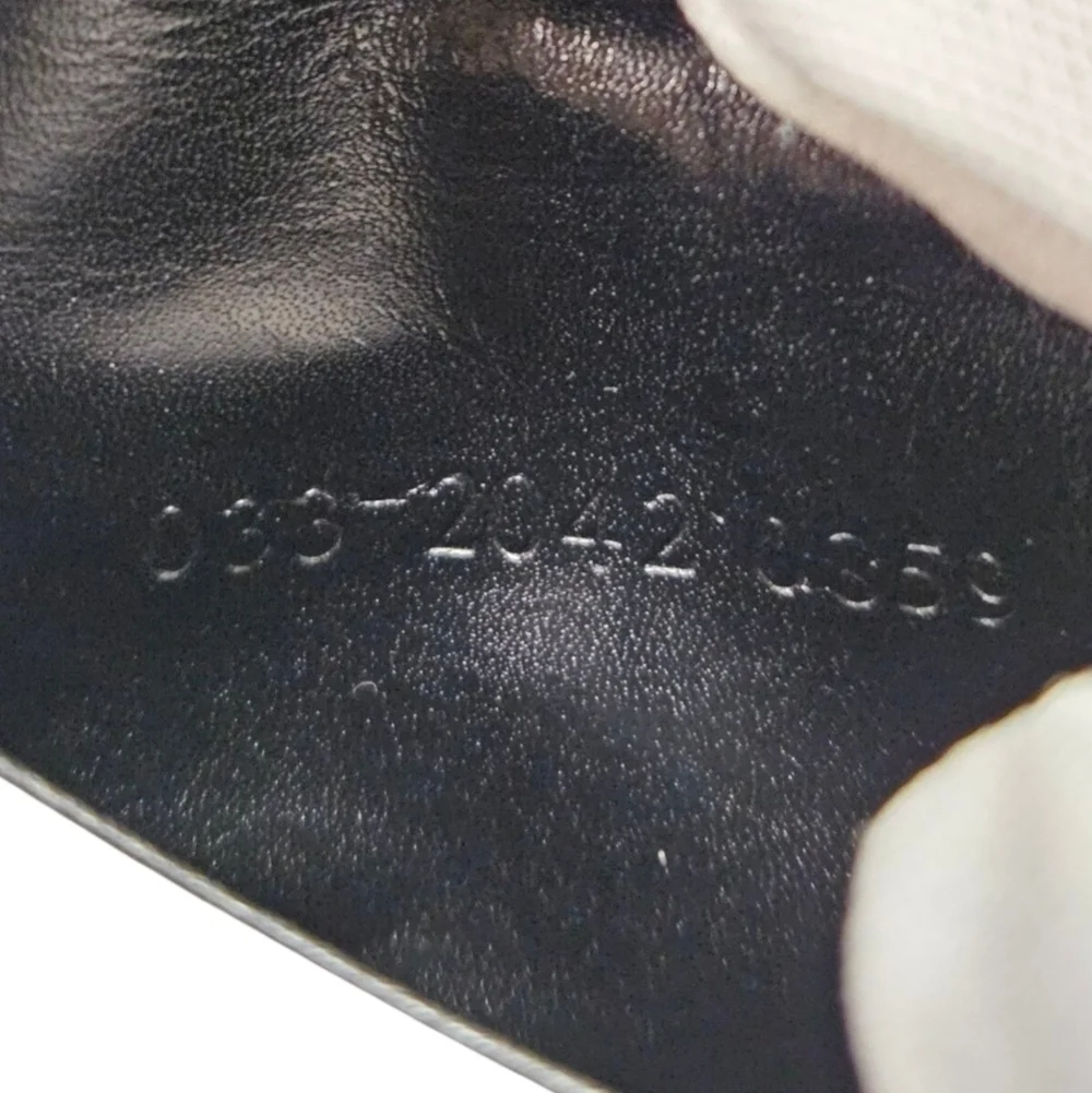 Gucci Tom Ford Era Six Ring Key Holder Wallet In Black Leather And Dark Silver